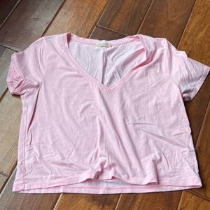 NWOT pink crop top